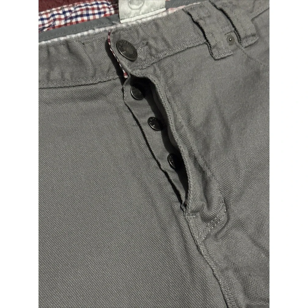 Arbor Collective Relaxed Straight Pants Men's 38x30 Gray Button Fly